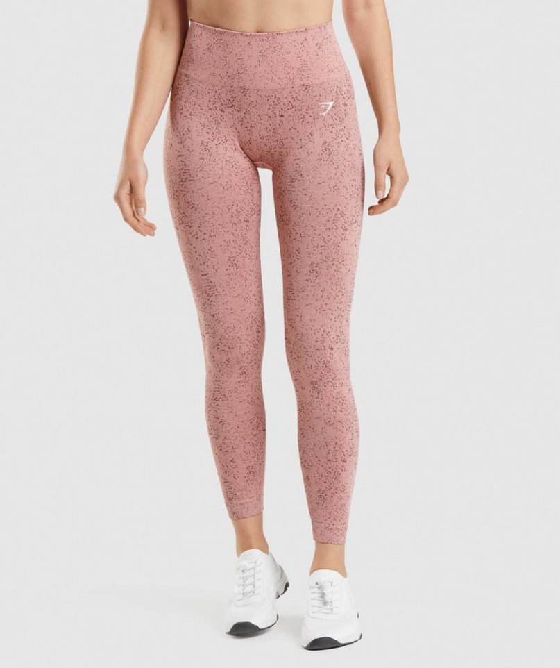 Women\'s Gymshark Adapt Fleck Seamless Leggings Pink | NZ 2DVOMZ